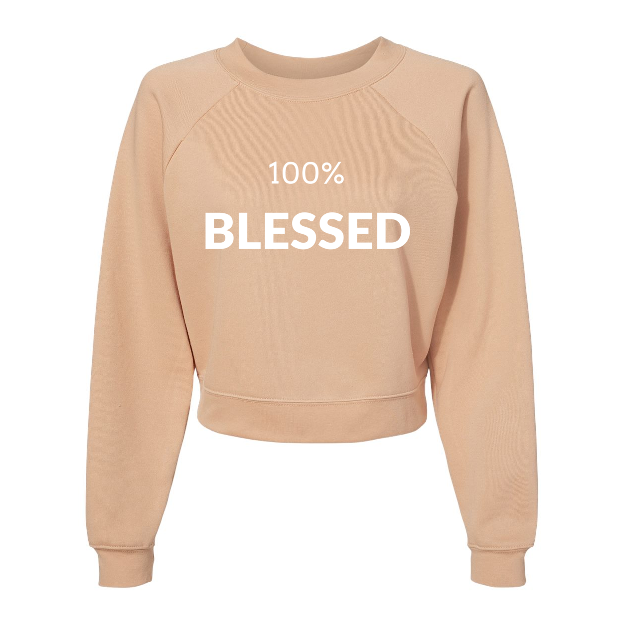 100% Blessed Yelani Tees - Raglan Pullover Fleece Mid Length