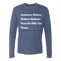 Thumbnail for Peace & Blessings (white font) Men's Premium Long Sleeve Crew