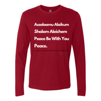 Thumbnail for Peace & Blessings (white font) Men's Premium Long Sleeve Crew