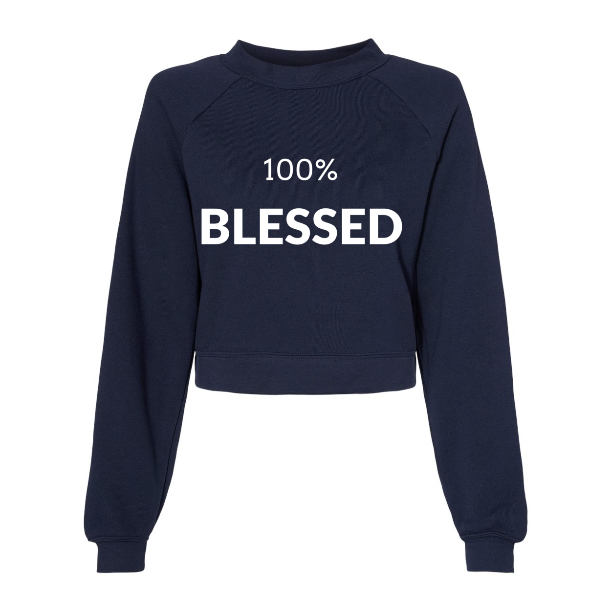 100% Blessed Yelani Tees - Raglan Pullover Fleece Mid Length