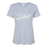 Thumbnail for Black Don't Crack In Session - Yelani Tees - Women’s Relaxed Fit Heather