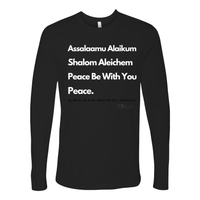 Thumbnail for Peace & Blessings (white font) Men's Premium Long Sleeve Crew