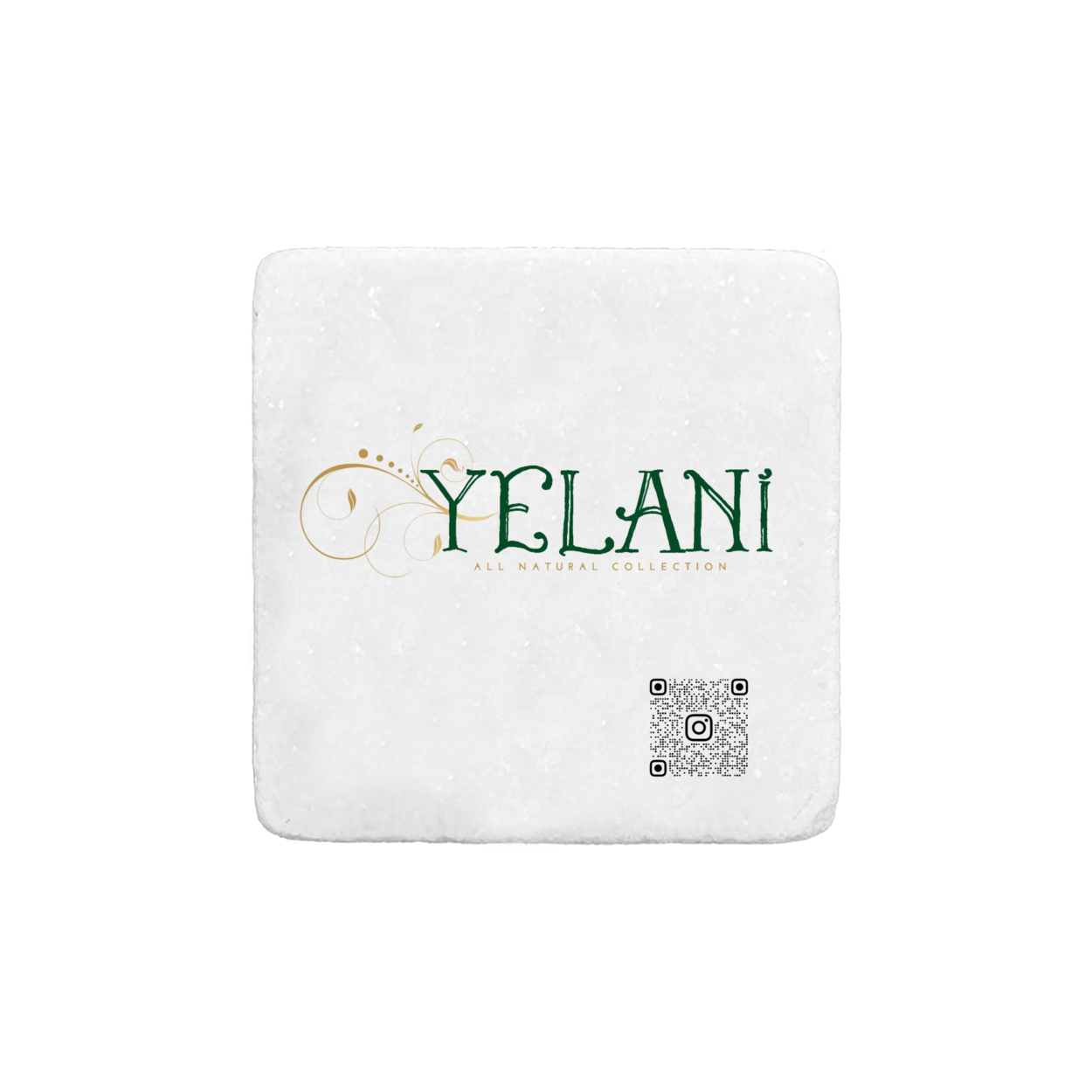 Yelani Brand  Real Stone Coasters Carrera White, Thasos, Travertine