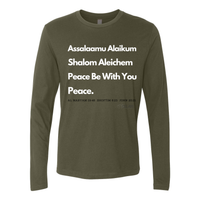 Thumbnail for Peace & Blessings (white font) Men's Premium Long Sleeve Crew