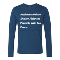 Thumbnail for Peace & Blessings (white font) Men's Premium Long Sleeve Crew