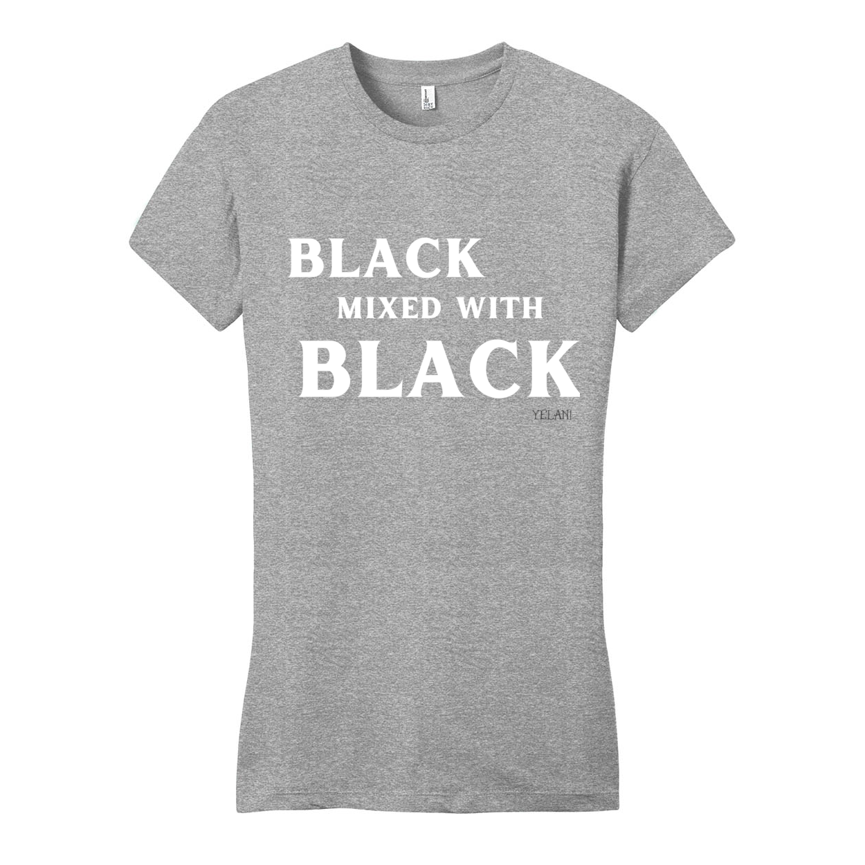 Black Mixed With Black - District Women's Fitted Very Important Tee - Plant Based Hair Care for Natural Hair