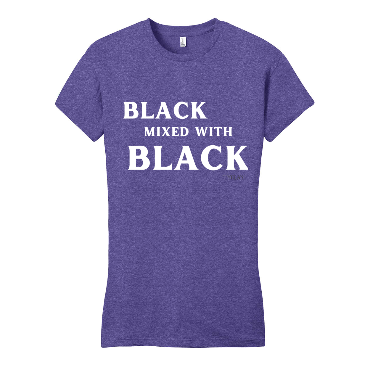 Black Mixed With Black - District Women's Fitted Very Important Tee - Plant Based Hair Care for Natural Hair