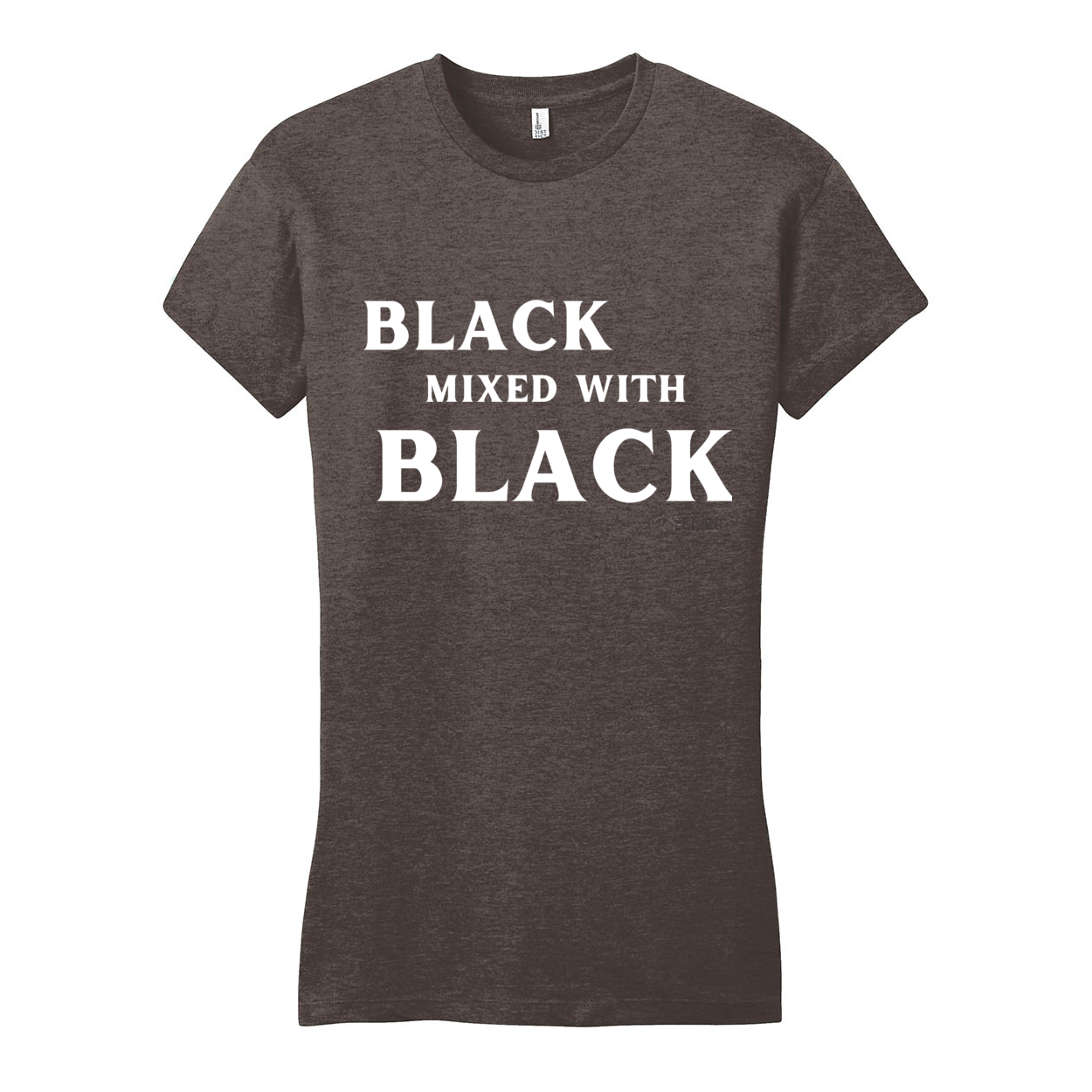 Black Mixed With Black - District Women's Fitted Very Important Tee - Plant Based Hair Care for Natural Hair