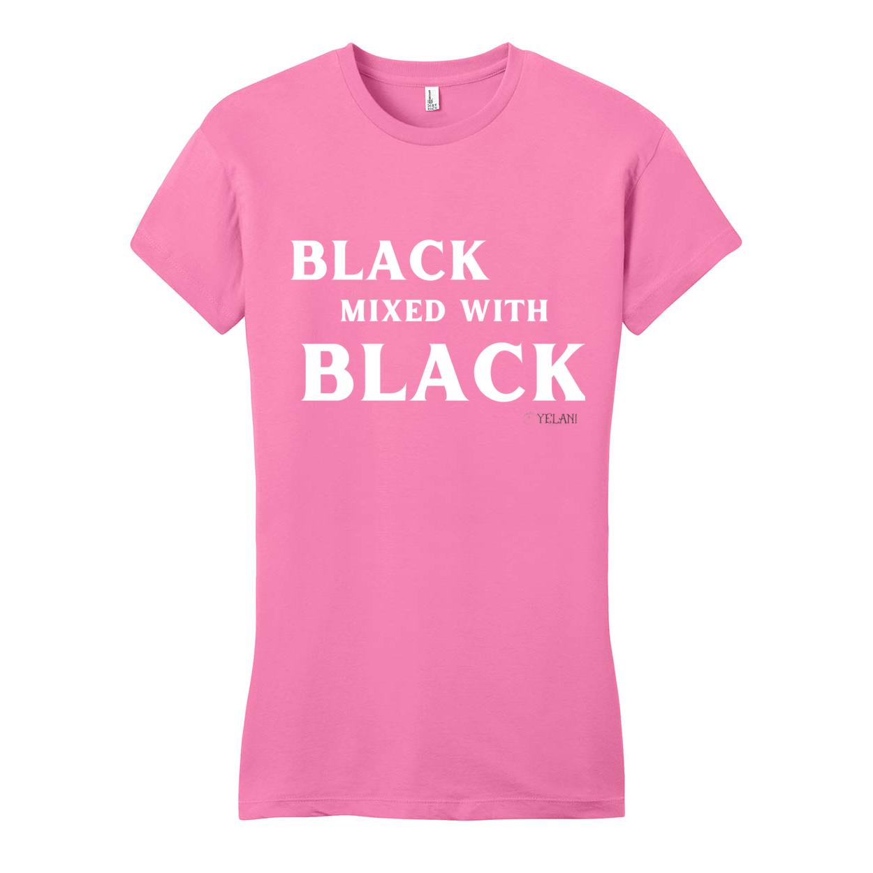 Black Mixed With Black - District Women's Fitted Very Important Tee - Plant Based Hair Care for Natural Hair