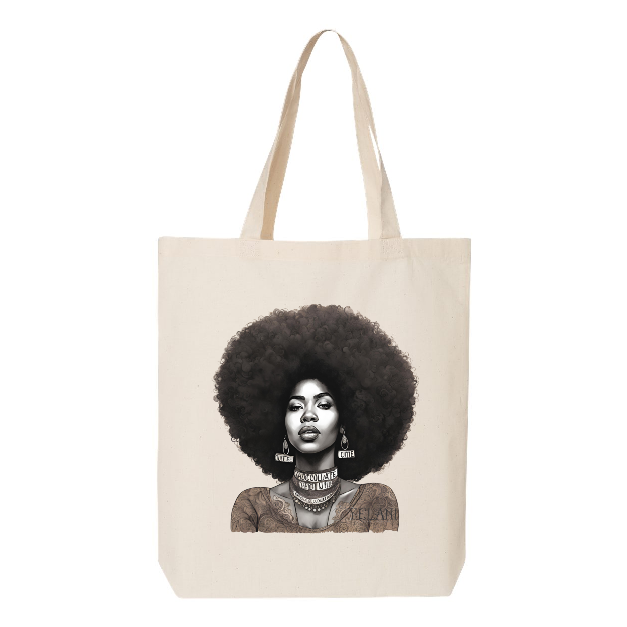 Chocolate Cutie Gusseted Tote - Plant Based Hair Care for Natural Hair