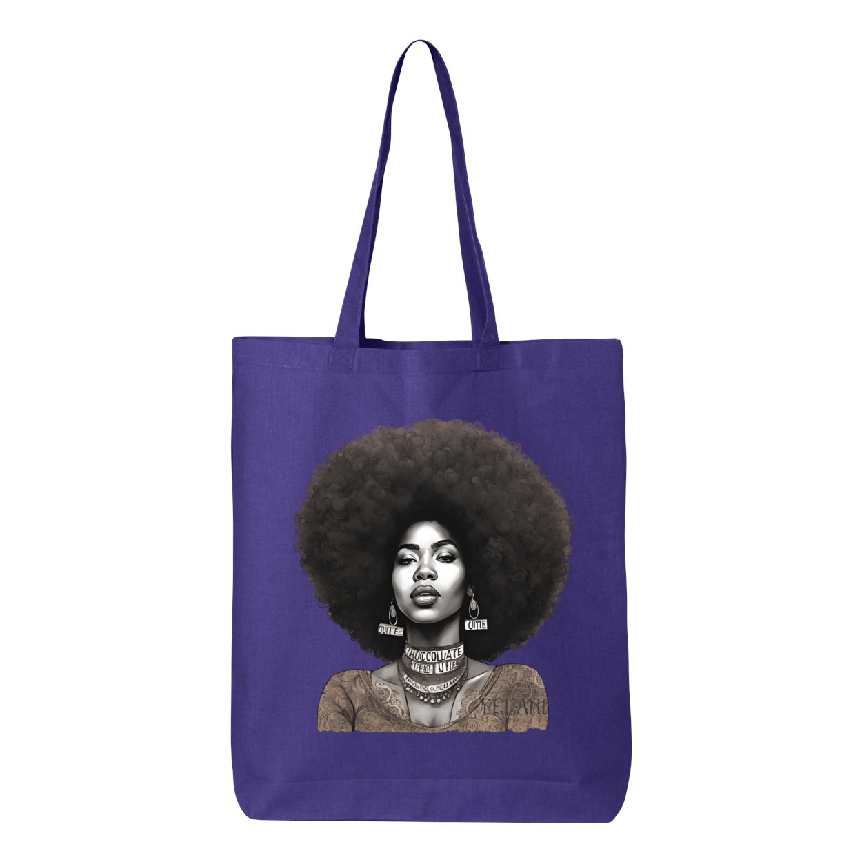 Chocolate Cutie Gusseted Tote - Plant Based Hair Care for Natural Hair