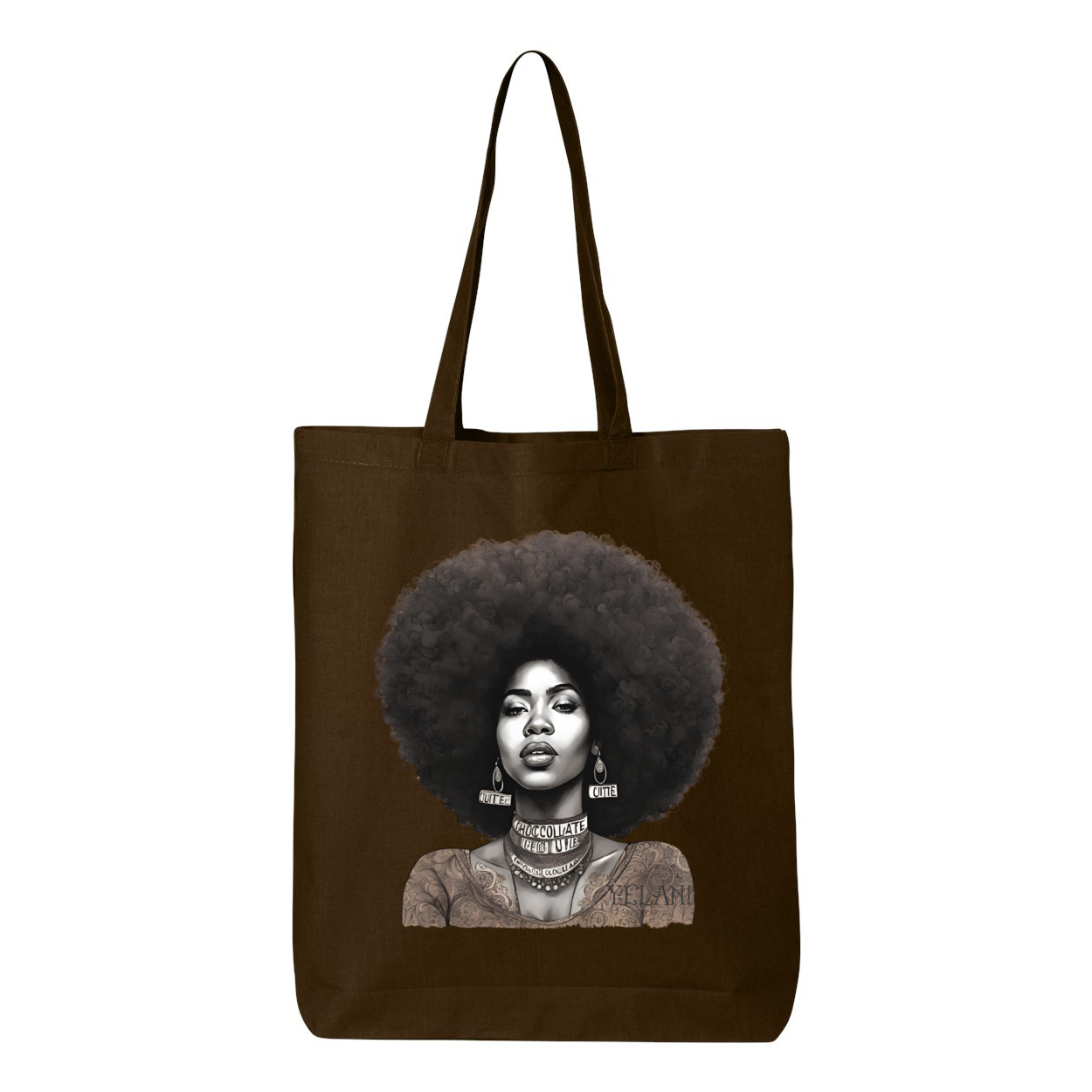 Chocolate Cutie Gusseted Tote - Plant Based Hair Care for Natural Hair