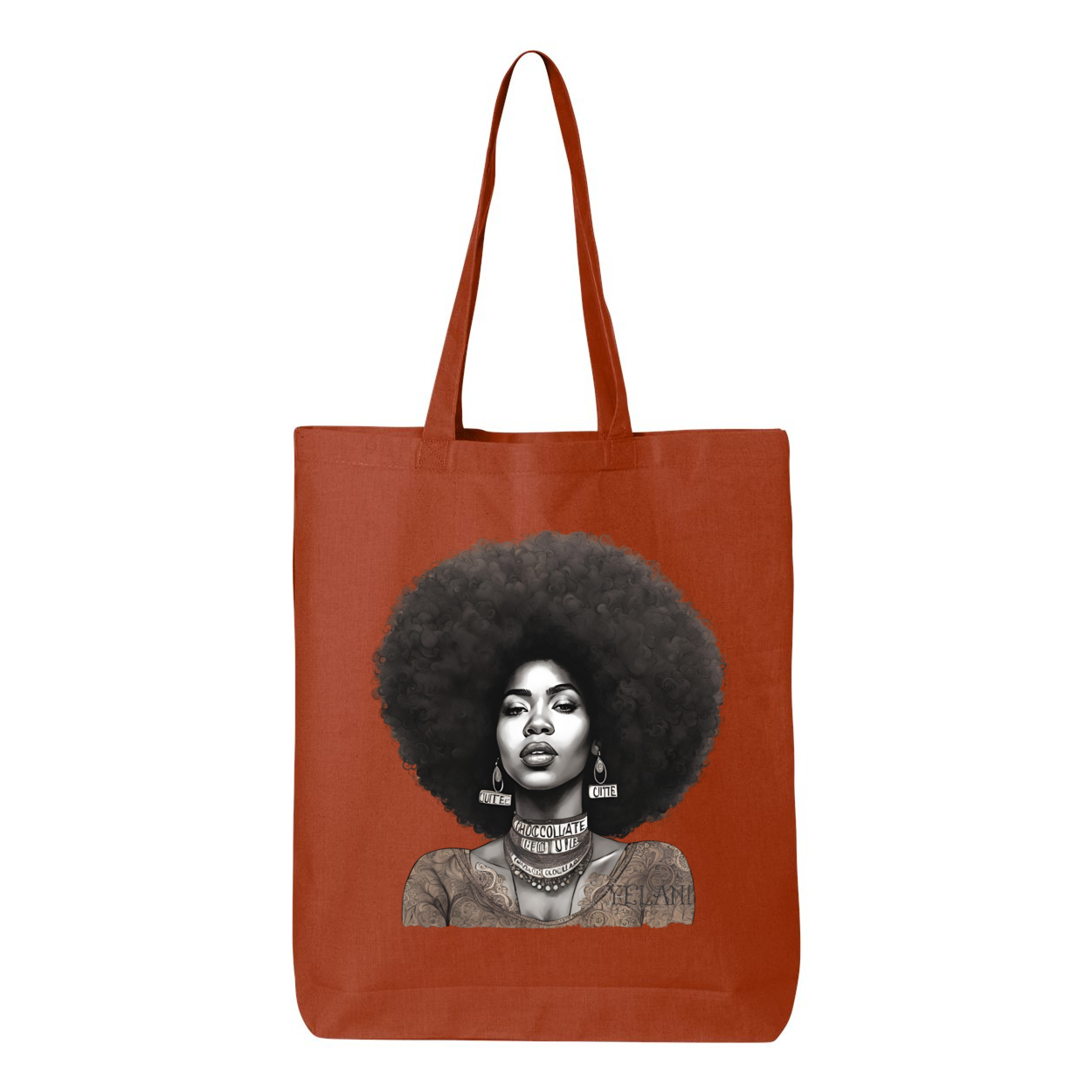 Chocolate Cutie Gusseted Tote - Plant Based Hair Care for Natural Hair