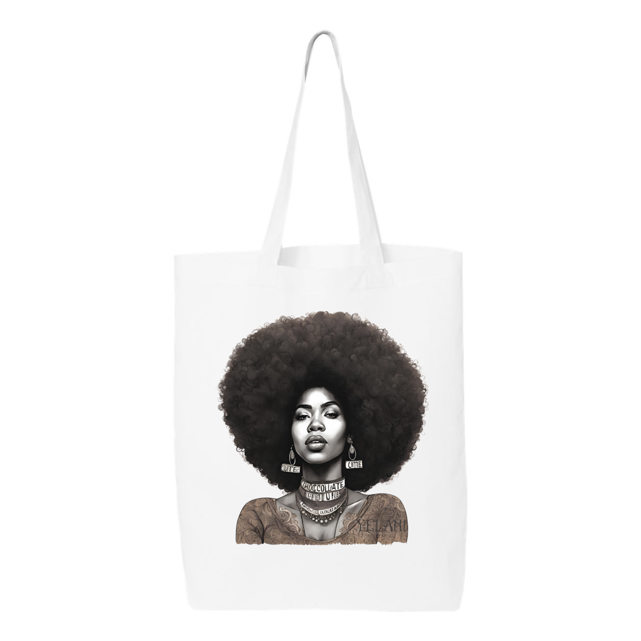 Chocolate Cutie Gusseted Tote - Plant Based Hair Care for Natural Hair