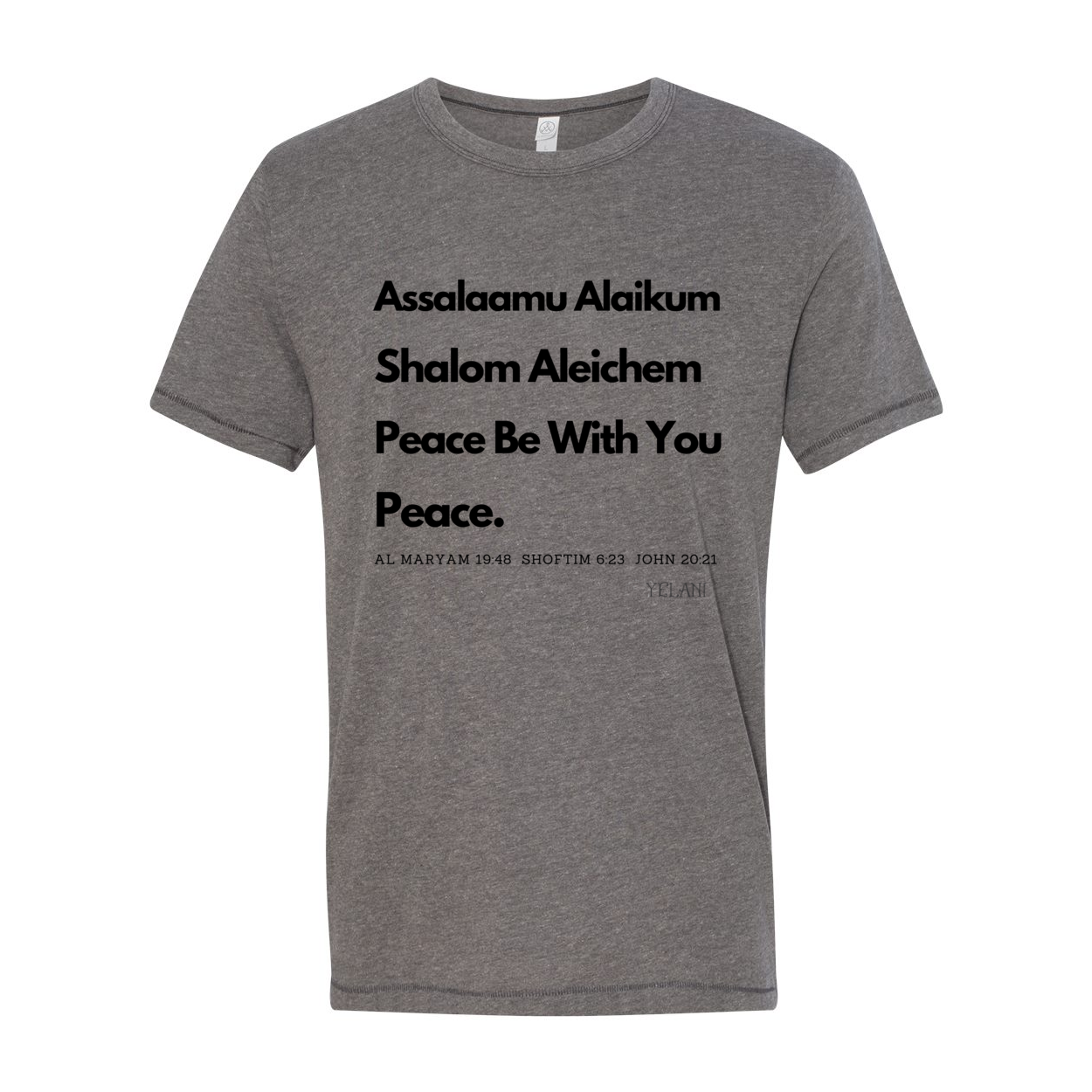 Peace and Blessing (black font) Vintage 50/50 Jersey Keeper T-Shirt