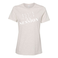 Thumbnail for Black Don't Crack In Session - Yelani Tees - Women’s Relaxed Fit Heather