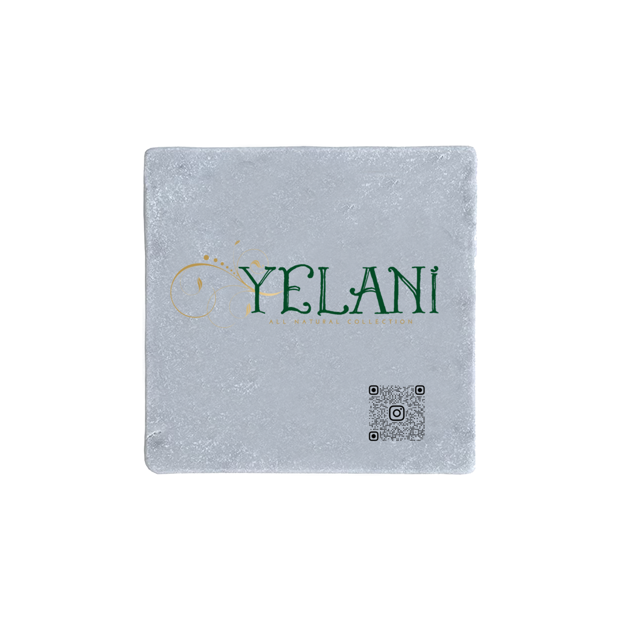 Yelani Brand  Real Stone Coasters Carrera White, Thasos, Travertine