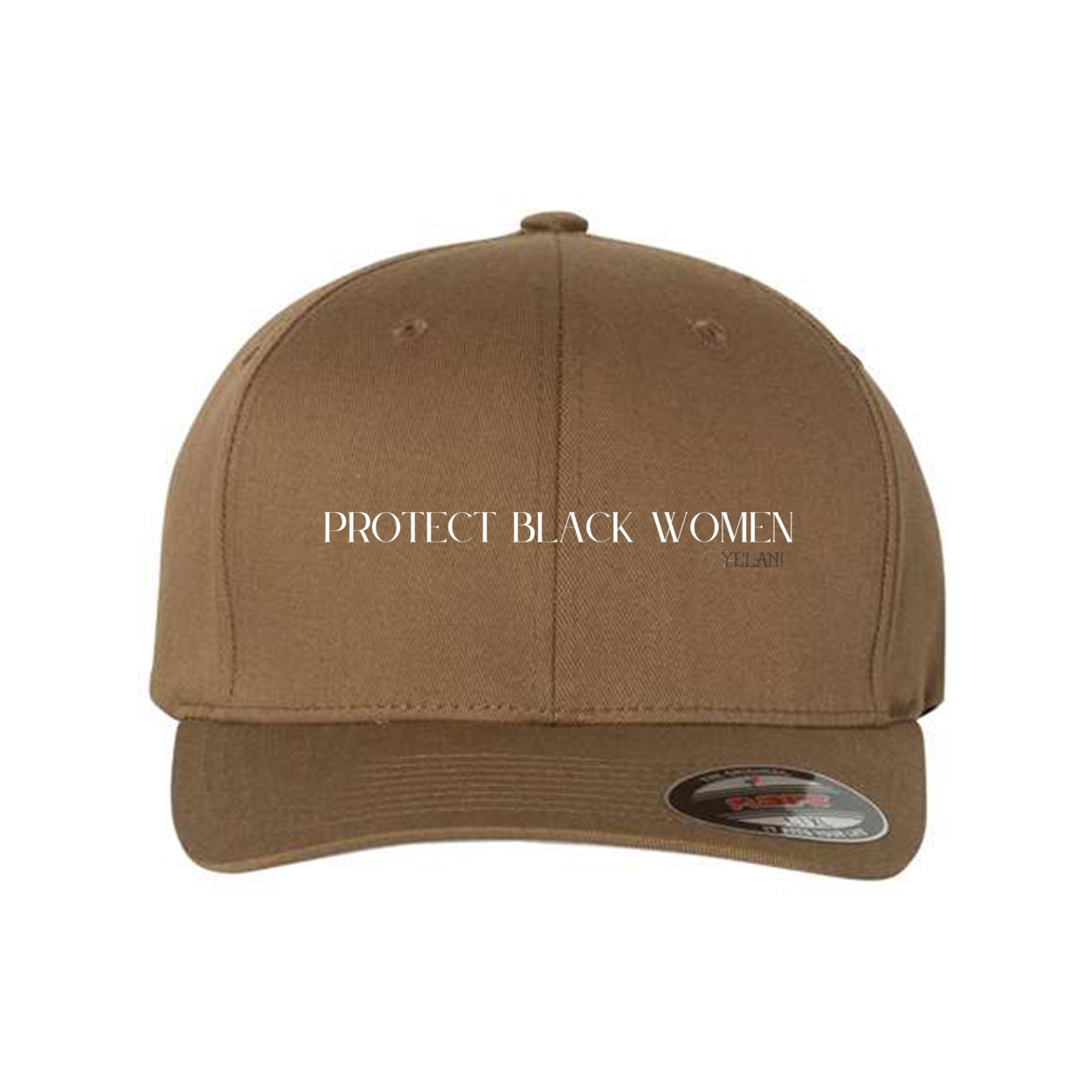 Protect Black Protect Black Women- Flexfit Cap - Plant Based Hair Care for Natural Hair-brown