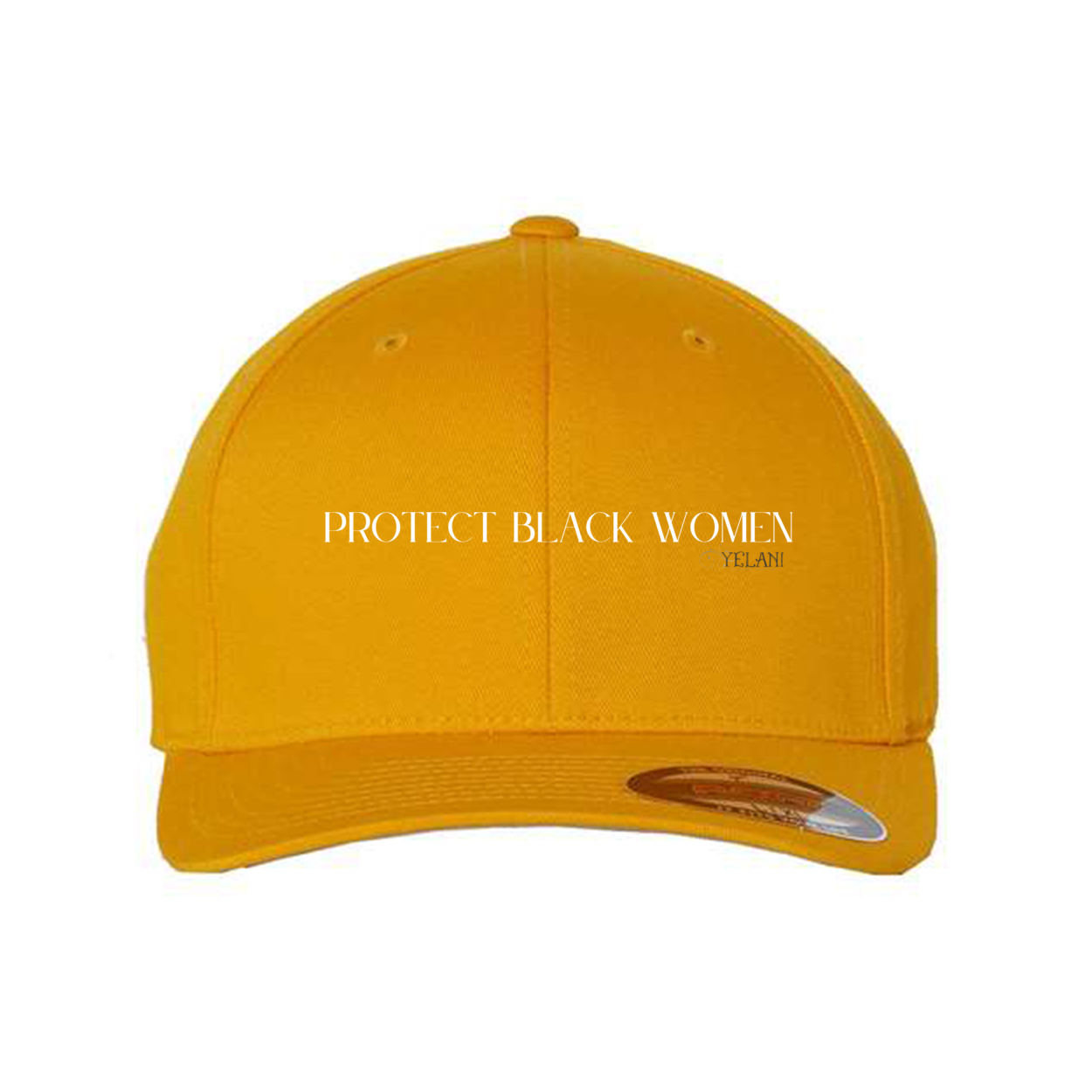 Protect Black Protect Black Women- Flexfit Cap - Plant Based Hair Care for Natural Hair-gold