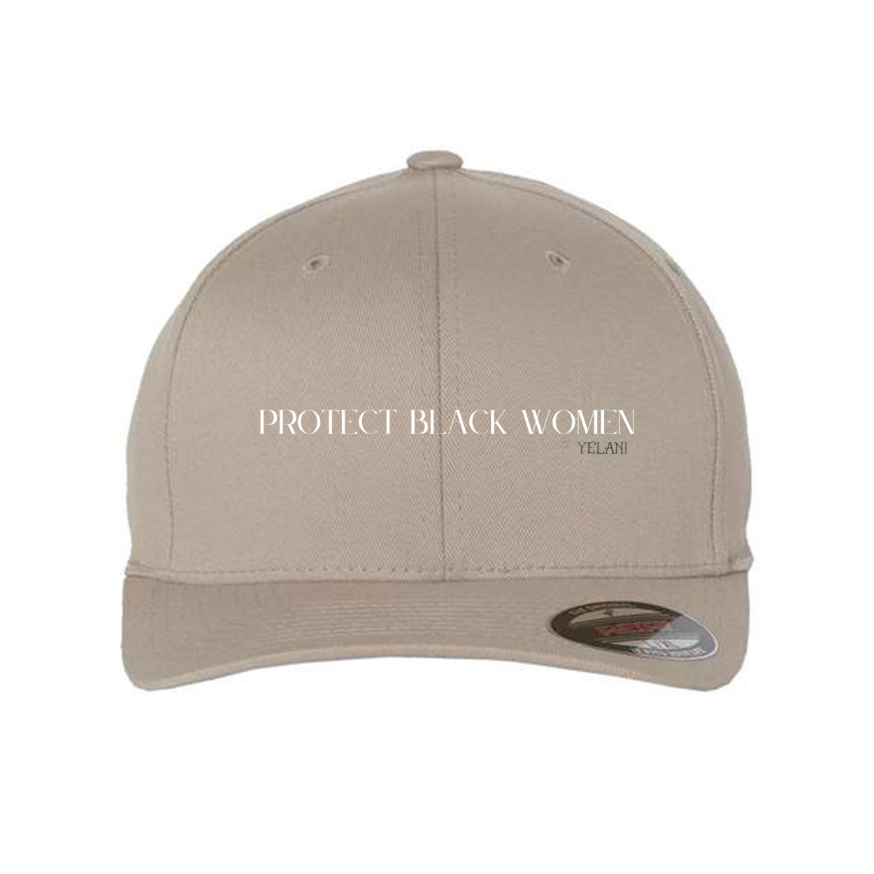 Protect Black Protect Black Women- Flexfit Cap - Plant Based Hair Care for Natural Hair-khaki