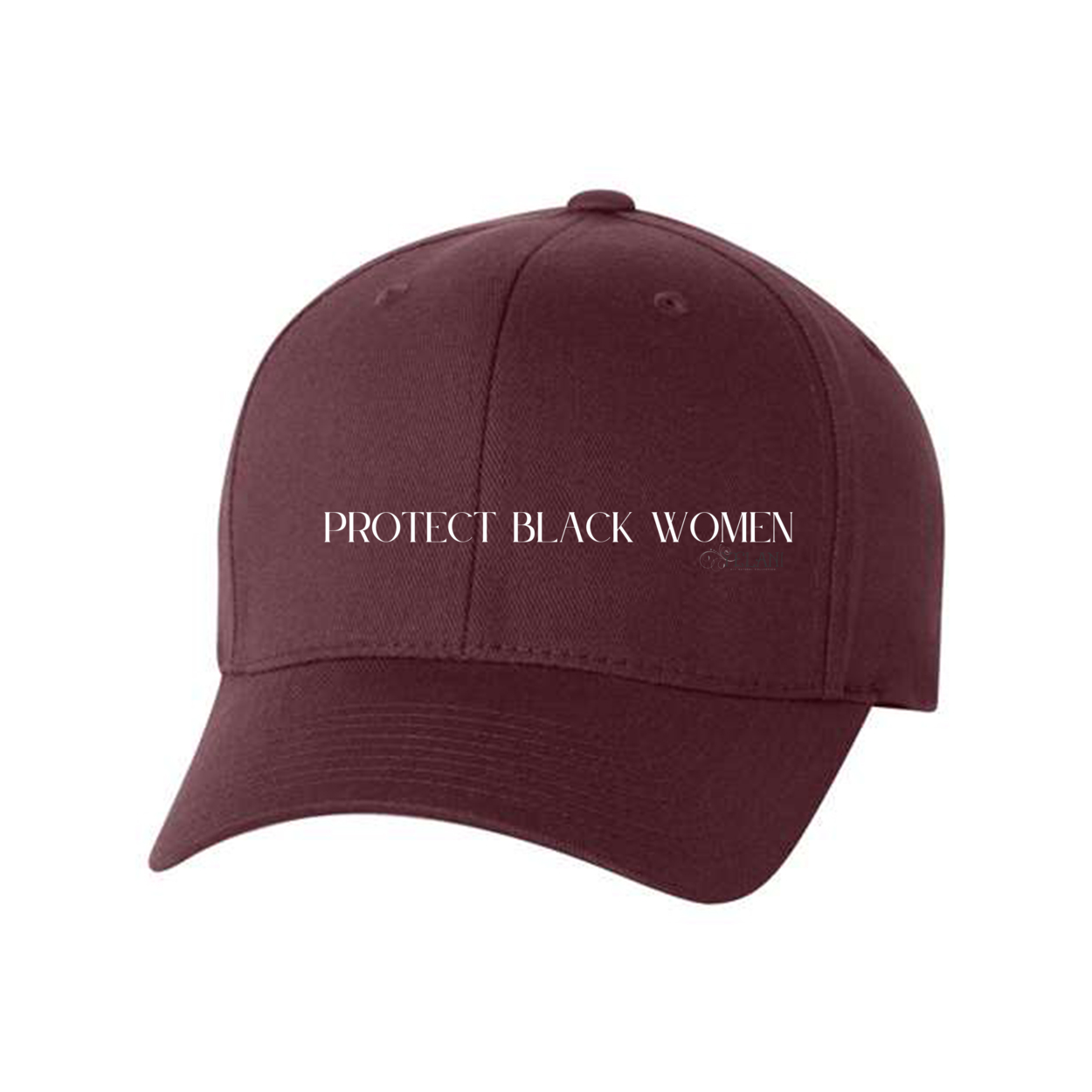 Protect Black Protect Black Women- Flexfit Cap - Plant Based Hair Care for Natural Hair-maroon