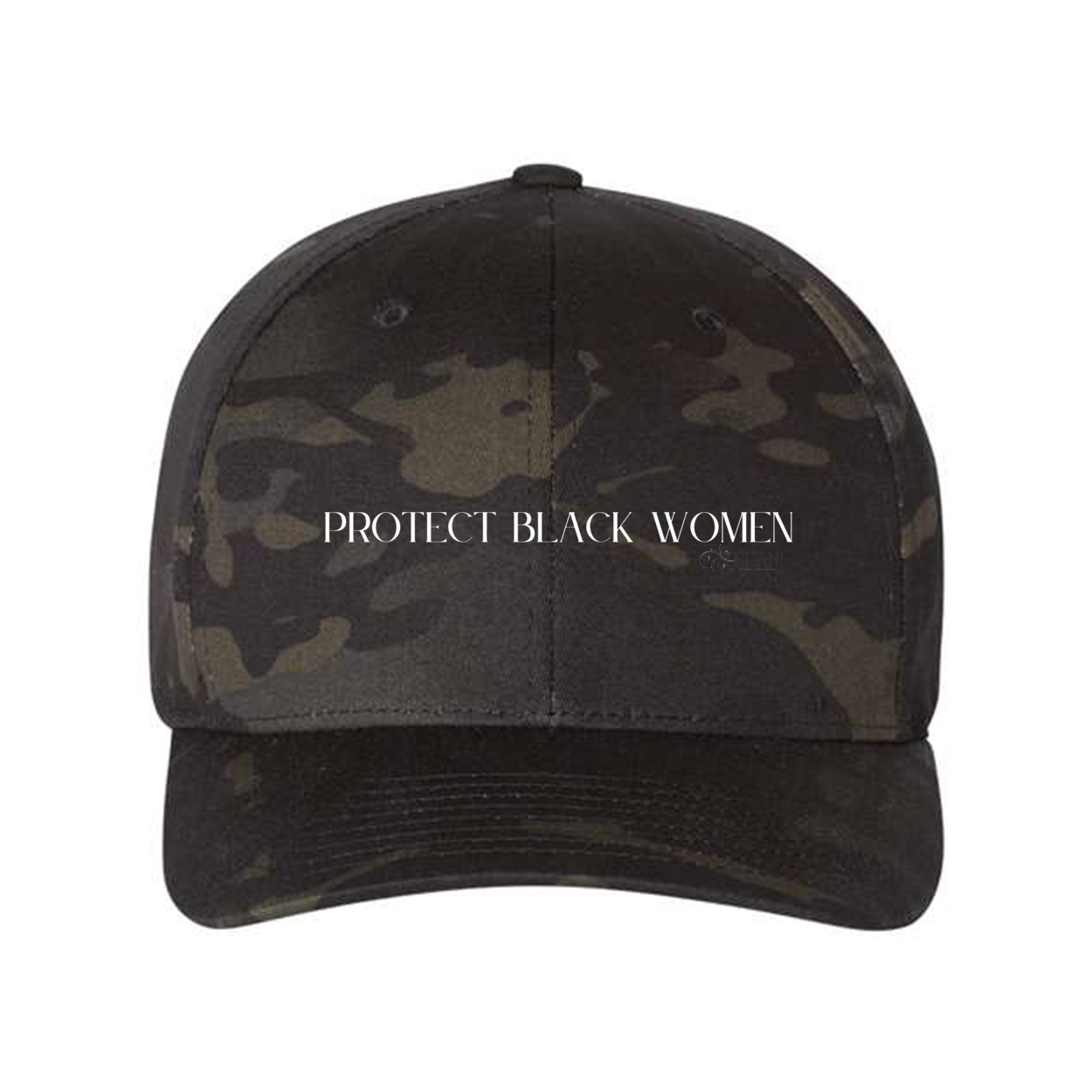 Protect Black Protect Black Women- Flexfit Cap - Plant Based Hair Care for Natural Hair-multicam-camo-black