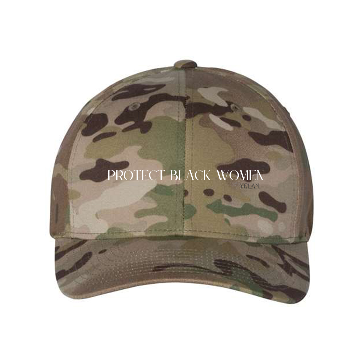 Protect Black Protect Black Women- Flexfit Cap - Plant Based Hair Care for Natural Hair-camo