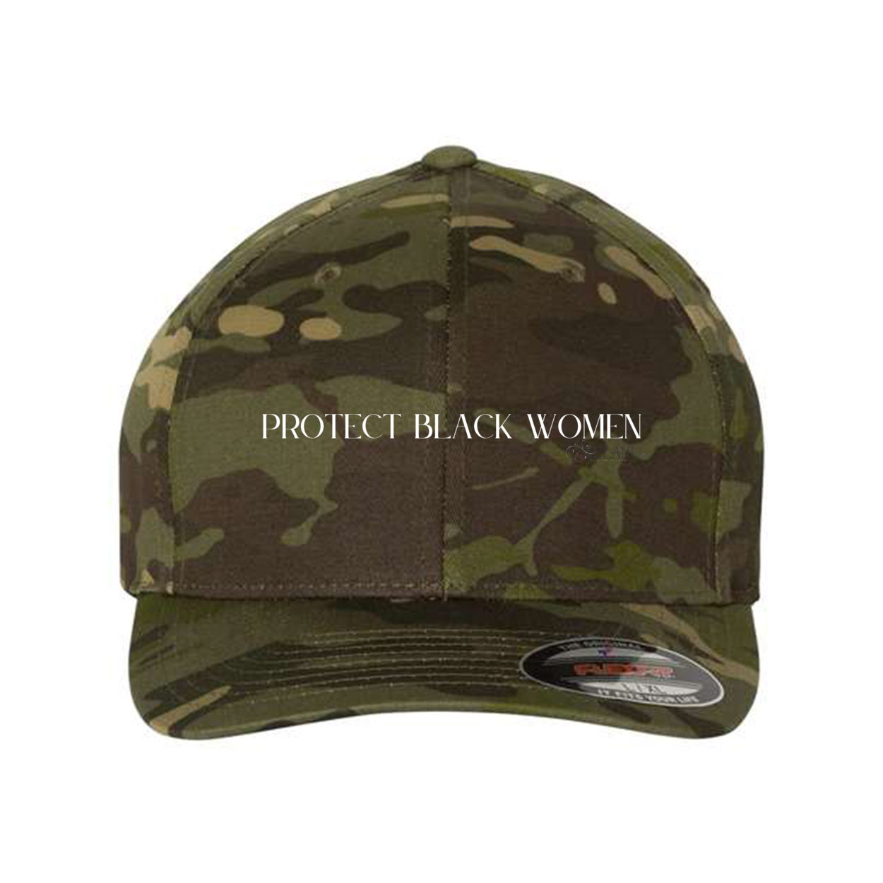 Protect Black Protect Black Women- Flexfit Cap - Plant Based Hair Care for Natural Hair-Camo