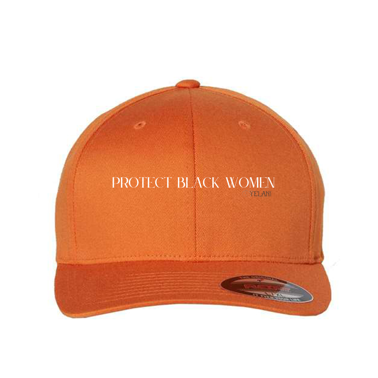 Protect Black Protect Black Women- Flexfit Cap - Plant Based Hair Care for Natural Hair-orange