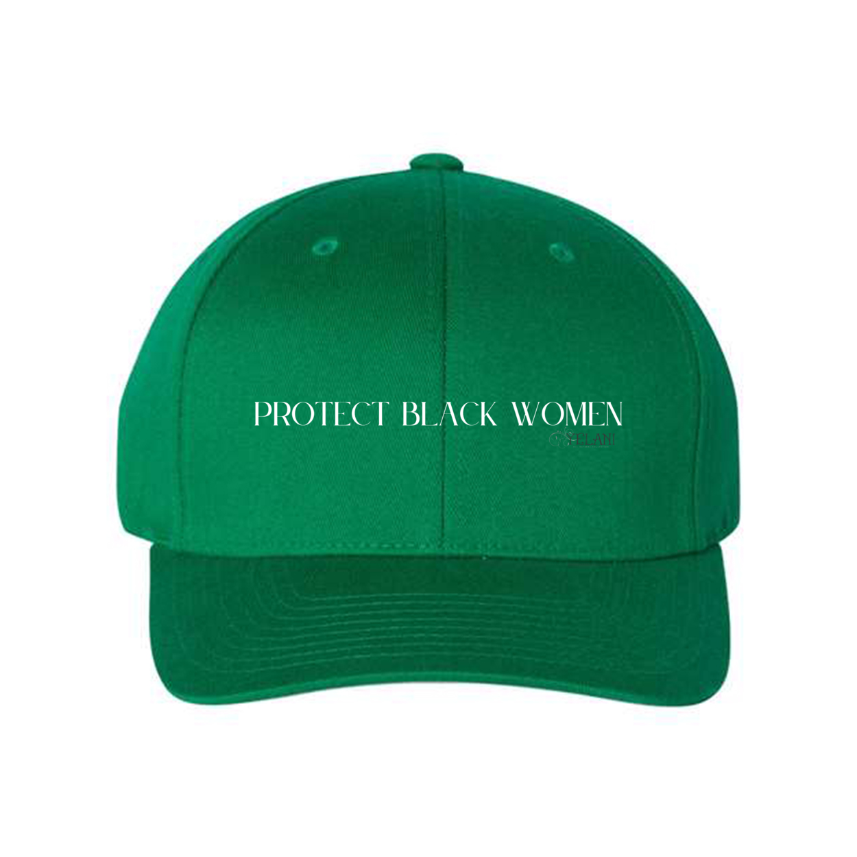 Protect Black Protect Black Women- Flexfit Cap - Plant Based Hair Care for Natural Hair-green-pepper