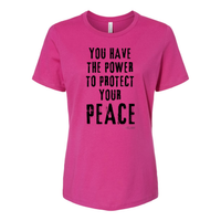 Thumbnail for Protect Your Peace t-shirt with inspirational message-berry