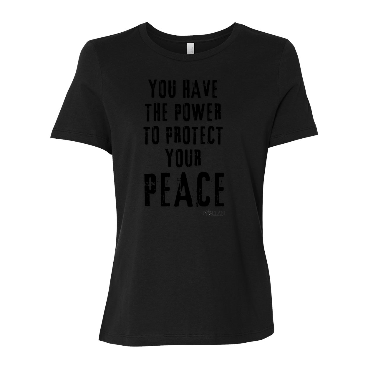 Protect Your Peace t-shirt with inspirational message-black