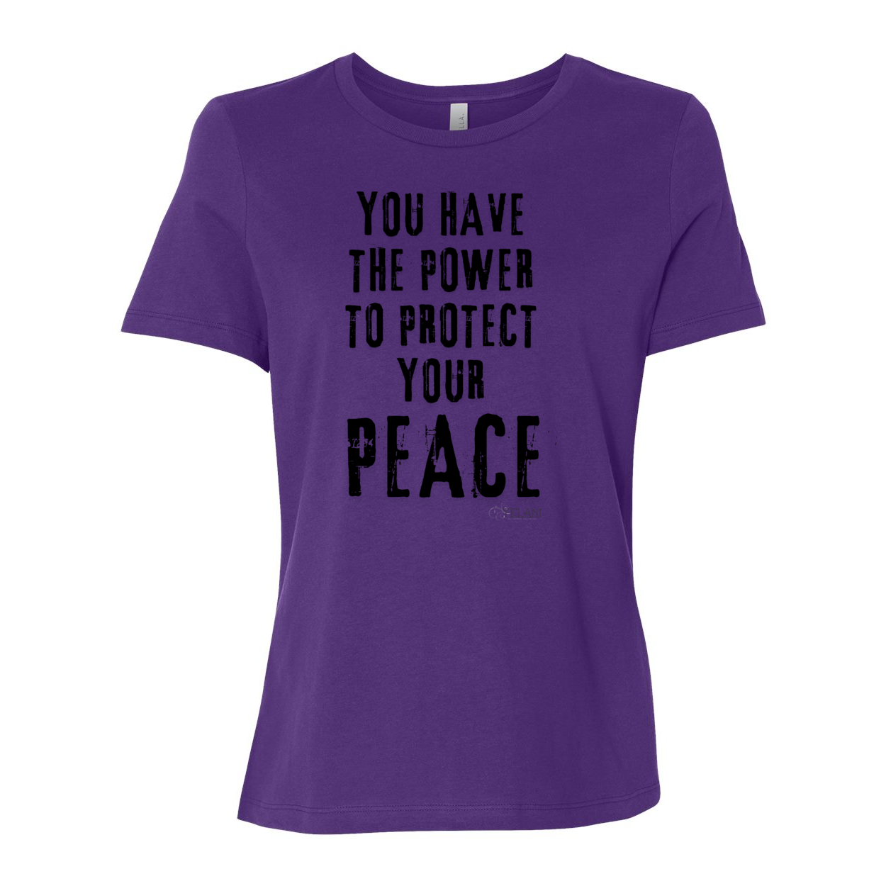 Protect Your Peace t-shirt with inspirational message-purple