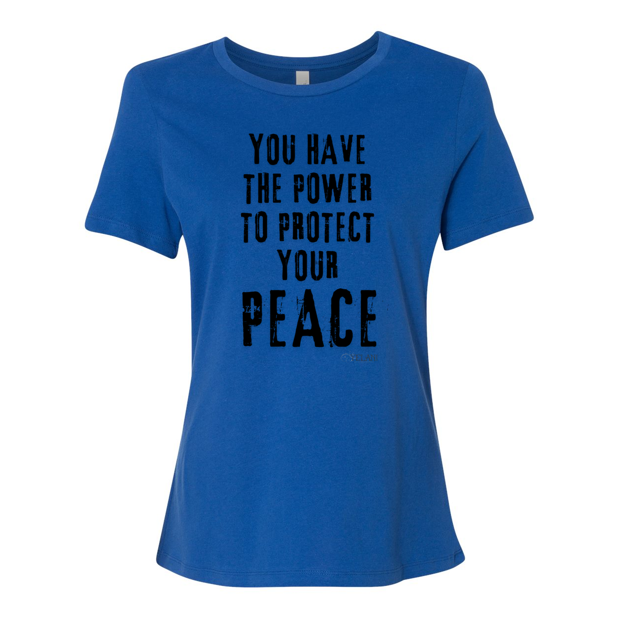 Protect Your Peace t-shirt with inspirational message True Royal blue