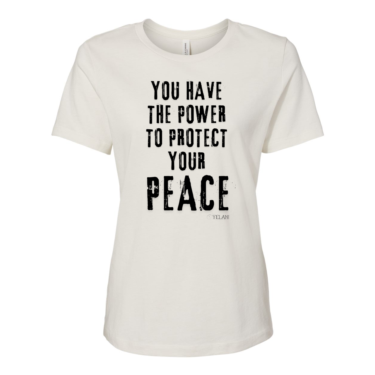 Protect Your Peace t-shirt with inspirational message-white