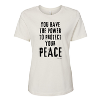 Thumbnail for Protect Your Peace t-shirt with inspirational message-white