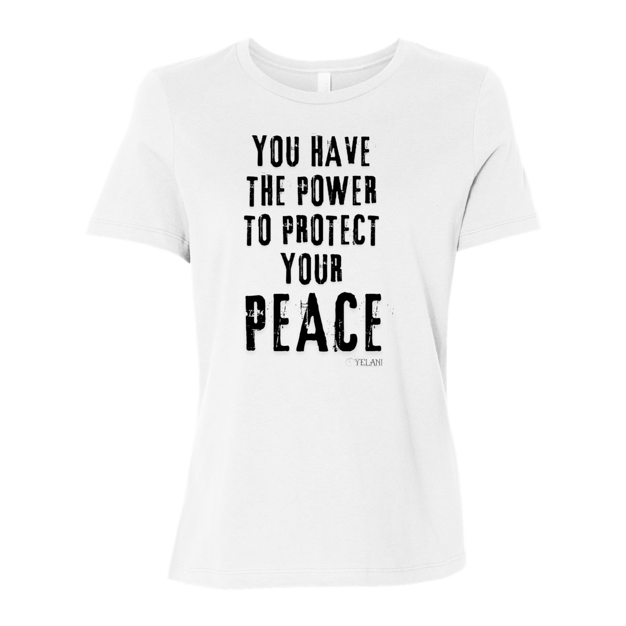 Protect Your Peace t-shirt with inspirational message- white