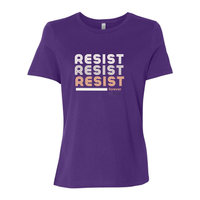 Thumbnail for Resist Women’s Relaxed Jersey Tee with motivational message to embrace individuality.