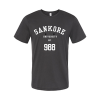 Thumbnail for Sankore University Men's Organic Crewneck Tee in Earth Coal - Eco-Friendly, Timeless Design-front