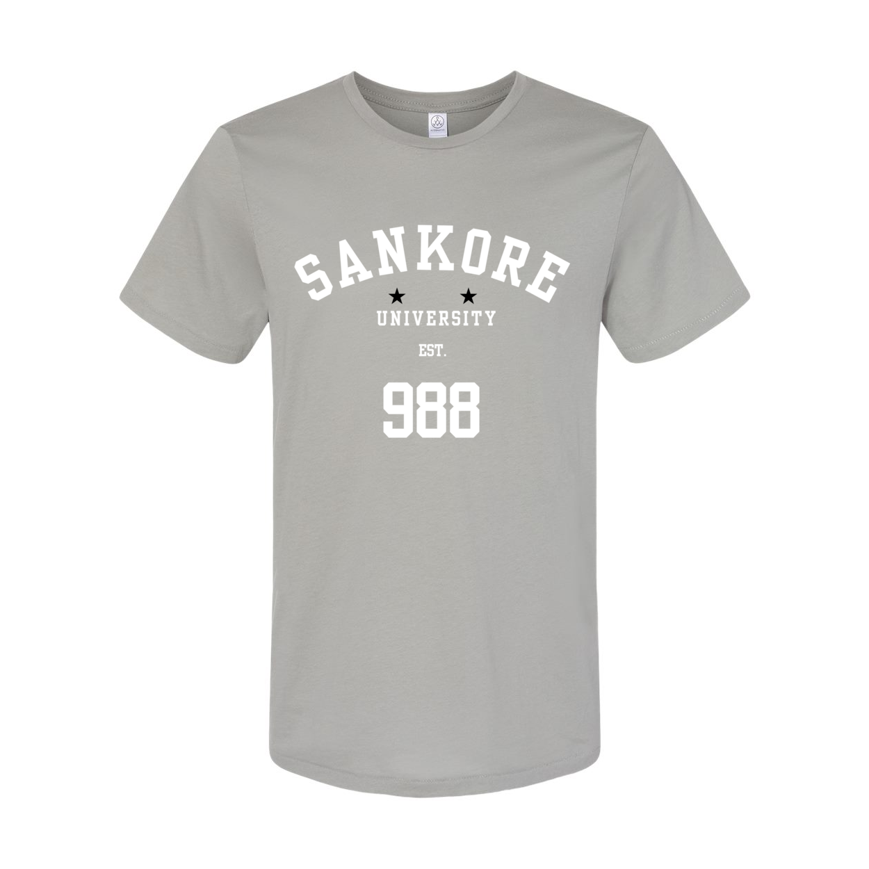 Sankore University Men's Organic Crewneck Tee in Earth Grey - Classic Crewneck, African History Tribute