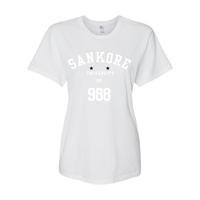 Thumbnail for Sankore University Men's Organic Crewneck Tee in Earth White - Soft, Organic Cotton with Historical Significance.