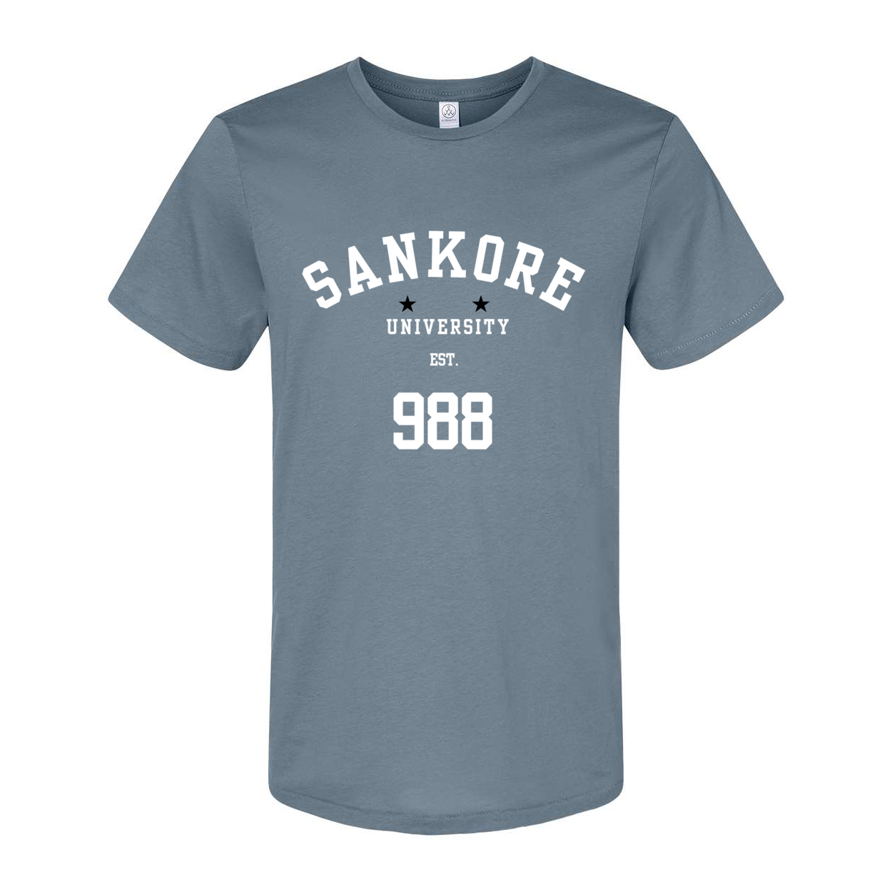 Sankore University Men's Organic Crewneck Tee in Ocean Green - A Bold Tribute to Timbuktu’s Intellectual Legacy