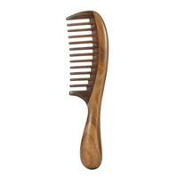 Thumbnail for wooden comb natural hair seamless scalp massage